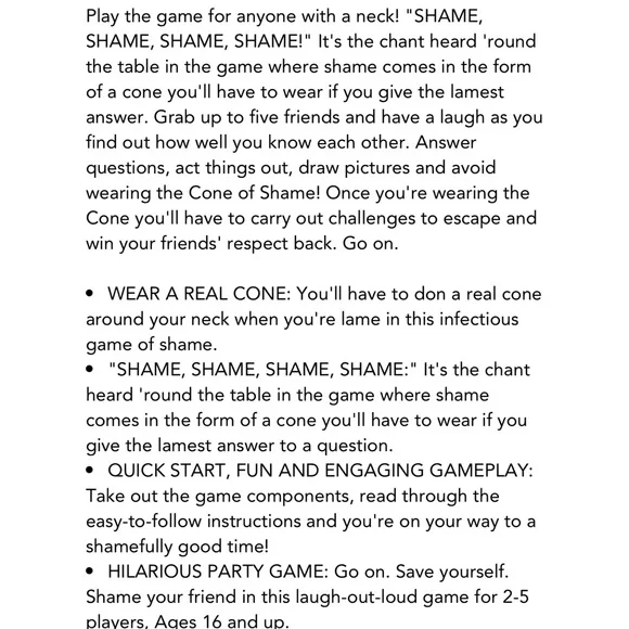 Cone of Shame Guessing Party Game - Picture 10 of 10